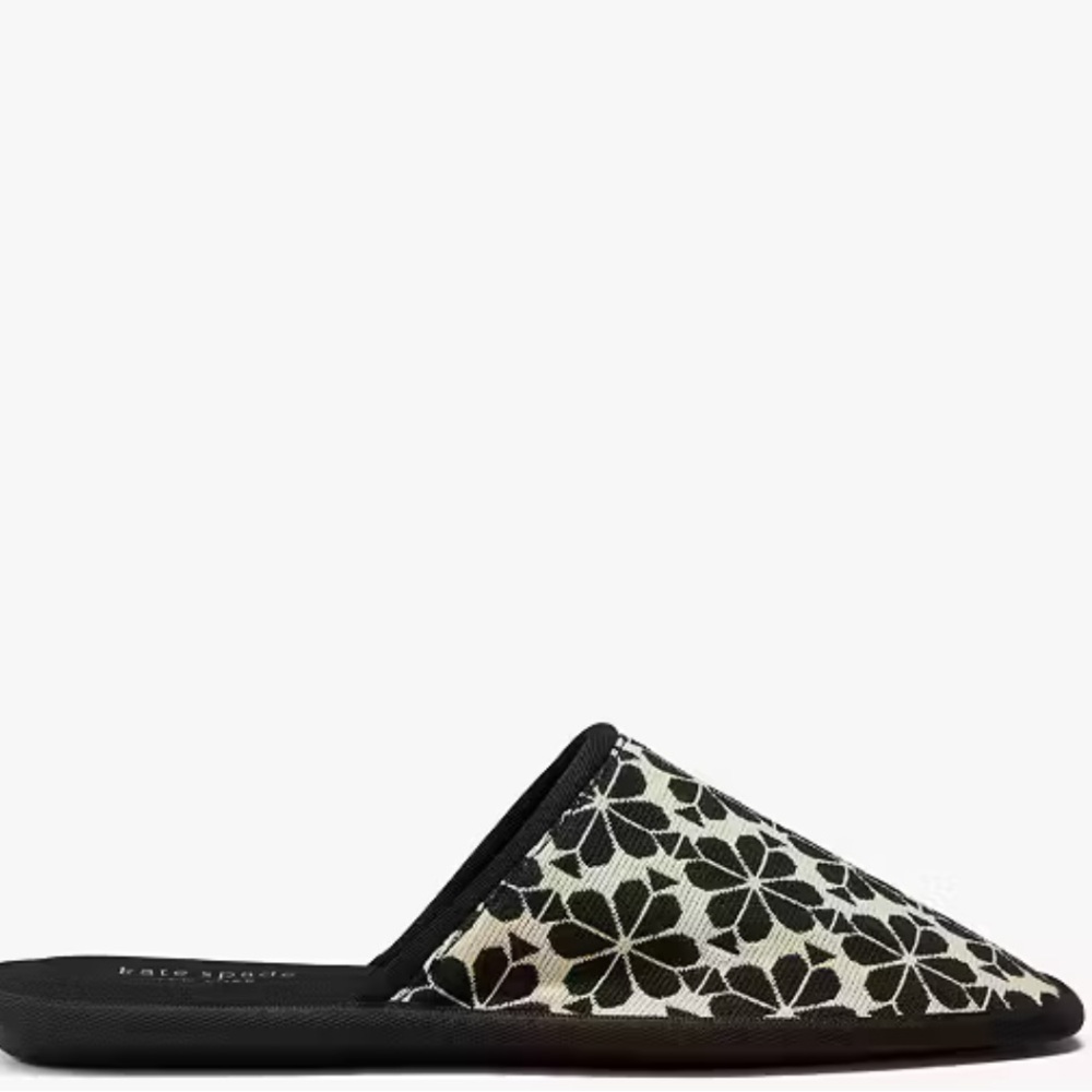 Kate Spade spade flower Black and White Floral Women's Shoes 7 dove jacquard